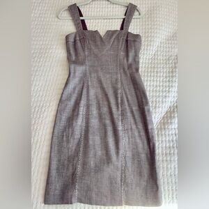 SUMMERTIME SALE! Bebe brown dress with white stitching accent - size 2